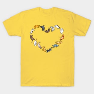 Cat lover's heart T-Shirt